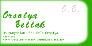 orsolya bellak business card